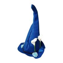 Techinal Creative Hat Artificial Flower Decor Angled Witch Hat Costume Halloween One Size mėlyna