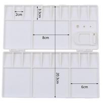 Meno dažų dėklas Menininko paletė Plastikinė 25 tinklelių akvarelė 21cm*10.5cm white