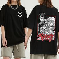 Hot Anime Berserk Graphic T Shirt Fight SwordsUnisex Guts Griffith Tshirt Unisex Unisex Fashion Casual Oversized T-shirts Streetwear 4XL white