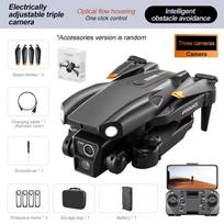 Nauja D3 oro drono optinio srauto padėties nustatymo ESC HD dviguba kamera keturių pusių kliūčių išvengimo Wifi FPV keturkopterio fotografijos žaislas, dovana vaikams 2 Battery oranžinė