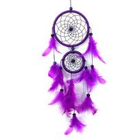 „Feather Dream Catcher Wind Chimes“ automobilio interjeras „Svajonių gaudyklės“ namų sienos ornamentas violetinė