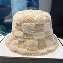 Japoniška avies vilnos languota kepurė moterims Stora šilta rudens žiemos baseino kepurė Raidės kibiro kepurės M（56-58cm） beige