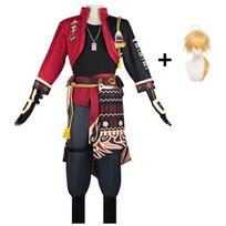 Thoma Cosplay Costumes Anime   Figure Halloween Costumes for Women Men Suit Wig Role Playing Clothing Party Uniform L-(Costume+Wig)