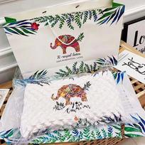 New Royal Thai Elephant Latex Pillow Natural Children's Latex Pillow Core Neck Pillow children 30 * 50cm free pillowcase, free gift box