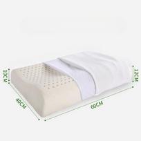 Thai Natural Latex Pillow Adult Massage Cervical Vertebra Pillow Pillow Core [30x50cm] including inner and outer pillowcases
