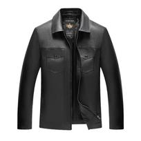 Vyriškas odinis švarkas Vyriškas Naujas Pavasario Mados Korėjietiška Versija Slim-fit Trend Be Apykaklės Motociklininko Odinis Švarkas 52