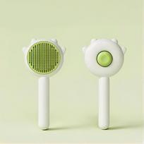 Pet Comb One-Key Hair Removal Cleaning Brush Magic Massage Grooming Needle Scratcher For Cat Dog Cleaning Care Supplies violetinė