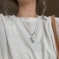 925 Sterling Silver Lovely Rabbit Thai Silver Necklace Cute Animal Pendant Necklace Jewelry For Women S -N551