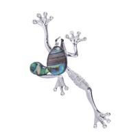 Fashion Texture Natural Shell Frog Brooch Personality Creative Rhinestone Corsage Dress Pin