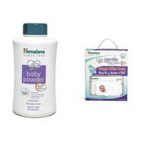 Himalaya Baby Powder, 700g & Himalaya Gentle Baby Wipes Mega Offer Pack (4N x 72's) Save Rs.101/- white