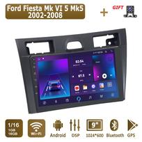 Android Carplay Car Radio For Ford Fiesta Mk VI 5 Mk5 2002-2008 Multimedia Player Head Unit Stereo GPS Navigation BT WIFI 4+64GB 1+16GB white