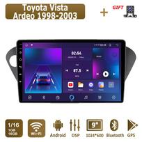 Android Carplay Car Radio For Toyota Vista Ardeo 1998-2003 Multimedia Player Head Unit Stereo GPS Navigation BT WIFI 4+64GB 1+16GB brown