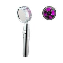 Manual Turbocharged Shower with Pressure Propeller and Pause, Vortex Switch, Turbo Shower Head, Hydro Jet Shower Head violetinė