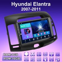 2 DIN Android Carplay Automobilinis Radijas Hyundai Elantra 2007-2011 Multimedijos Grotuvas Pagrindinis Blokas Stereo GPS Navigacija BT WIFI 4+64GB 1+16GB blue