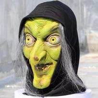 Halloween horror witch simulation mask žalia