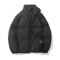 Autumn And Winter Vintage Warm Puffer Jacket Women High Neck Zipper Cotton-Padded Coat Abrigo Mujer XXL smėlis
