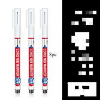 8Pcs/Set Perforating 20mm Deep Hole Long Head Nib Markers For Metal Pen Waterproof Bathroom Woodworking Decoration Multi-Purpose balta