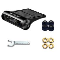 Verison Solar Tire Pressure Monitoring System Wireless TPMS with LCD Color Display/4 External Sensors USB And Solar Charging juoda