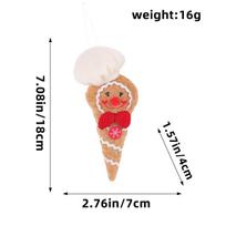 Christmas gingerbread man doll series fabric long legs window ornaments Christmas tree decorations Christmas socks ornaments.