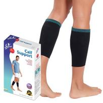 Flamingo premium Orthopedic Calf Support Leg Compression Sleeves for Sports, Gym, Running, Cycling, Jogging  | calf muscle support for men & women M black