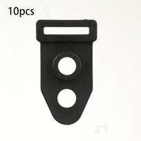 Priedai Dvigubos akys Juodos palapinės pėdų spaustukas Vėjo virvės sagtis Lauko kempingo Kelionės palapinės segtukas 10pcs black