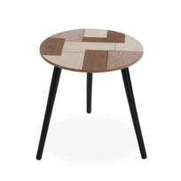 Table d'appoint pour le salon Berat - 50 x 44 x 44 cm - Table basse auxiliaire en Bois - Marron et noir - Versa juoda