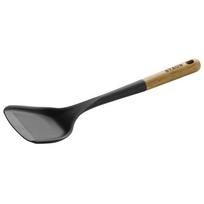 Spatule pour Wok - STAUB - 31 cm - Silicone Noir - Bois d'Acacia - Ustensiles de cuisine juoda
