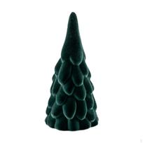 Artificial Christmas Tree Flocked Xmas Centerpiece Ornament Bedside Mini Desk 7.5cmx15.5cm black
