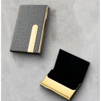 Vizitinių kortelių laikiklis Piniginės dizainerio kortelių turėtojai Tėvo dienos dovanos jam Gold metal pilka spalva