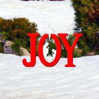 Outdoor Joy Nativity Set 3Pcs Garden Christmas Stakes Home Decor Simple Assembly Yard Art Sign red