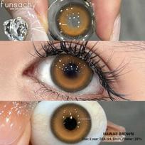 FUNSACHY Natural Color Lenses 1 Pair Colored Contact Lenses for Eyes Blue Lens Brown Gray Eye Lenses Green Lens Yearly Contacts