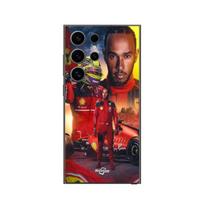 Coque Samsung Galaxy S24 ultra Lewis Hamilton Scuderia Ferrari F1 officiel Maniacase juoda