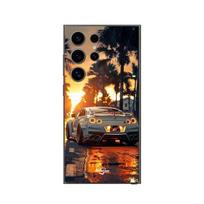 Coque - Maniacase - Samsung Galaxy S24 Ultra - Souple - Noir - Couché de soleil juoda