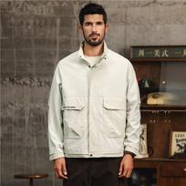 American Retro Mountain Jacket Men'S Tide Brand Functional Urban Outdoor Commuter Casual Tooling Jacket M smėlis