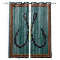 Single Claw Anchor Wood Grain Blackout Curtains For Living Room Window Curtains For Bedroom Kitchen Curtains Drapes Blinds W135 x H60cm