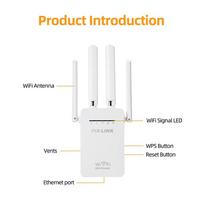 Belaidis WiFi kartotuvas-maršrutizatorius 300Mbps tinklo signalo stiprintuvas-stiprintuvas IIEEE802.11 B /g/n WIFI diapazono plėtiklis EU Plug balta