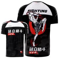 Hot Selling Muay Thai 3D Printed T-shirt Brazilian Jiu-jitsu MMA Graphic T-shirt for Men and Children Fashion Loose Round Neck S S balta