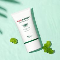 Dr.G RED BLEMISH SOOTHING UP SUN SPF 50+ PA++++ 50ml, hipoalerginis, raminantis, drėkinantis, korėjietiška kosmetika, Kbeauty, mėginys