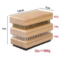 Snowboard Waxing Brush Set: Wax Removal, Polishing, Decontamination with Brass, Nylon, and Horsehair Brushes 3PC (one for each material) geltona