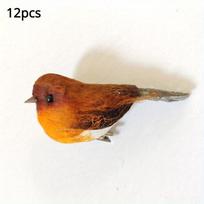 12 vnt./rinkinys Imituotas paukštis, Namų ir lauko dekoracijos, Fotografavimo rekvizitai 12pcs/set oranžinė