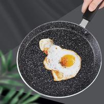Crepe Pan Frying Pan Healthy Marble Coated Metal Pancake Maker For Gas And Induction Cooker Anti-scalding Handle juoda