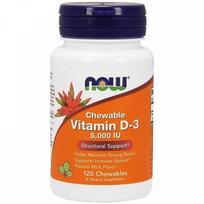 Now Foods - Vitamin D-3 5000 IU,  CHEWABLE MINT, 120 LOZ