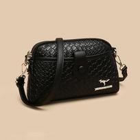 Woven pattern small bag women's fashion messenger bag new simple small square bag versatile shoulder bag brown