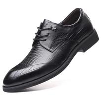 Madingi oficialūs vyriški batai Dermis Verslo suknelė Odiniai batai Vyriški suvarstyti odinė suknelė Batai Zapatos De Cuero Para Hombres 37 juoda