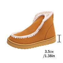 Fashion New 2024 Winter Fur Fluffy Snow Boots for Women Warm Plush Lined Cotton Boots Soft Cozy Cotton Shoes Casual Fuzzy Snow Booties 37 ruda