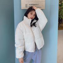 Autumn Winter Jacket Short Korean Corduroy Outerwear Women's Down Cotton Coat Parker  Casual Warm Female Student Coat XL balta