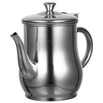 Nerūdijančio plieno aliejaus puodo padažo talpykla gali smulkų tinklelį su filtro laikikliu restorano butelio dozatoriaus rankenai 7.3X6.9X10.8CM gray