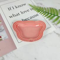 Prancūziška keraminė meškos lėkštė „Instagram“ vėjo pietų lėkštė Animacinis filmas „Macaron“ gradientas „Nordic Panardinimo medžiaga“ 12cm 8.5cm
