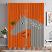 Window Curtain for Room 2 Panel Hermess Tulle for Bedroom Home Interior Curtains Shades Halloween Decoration Partition Living W60xH90cmx2pcs-CL