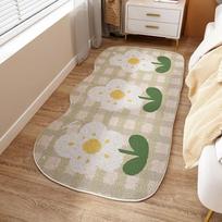 Carpet for Bedroom Bedside Floor Mat Soft Fluffy Carpets Flower Cute Home Decoration Rug Shaped Rugs  Alfombra Del Dormitorio 60x160cm beige